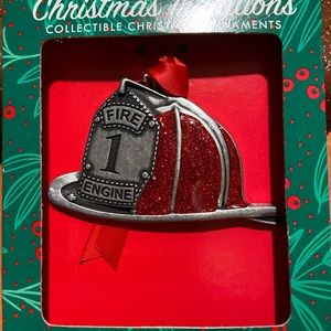NIB Fireman Hat Christmas Tree Ornament